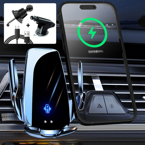 Wireless Car Charger Mount Phone Holder Vent Clip for iPhone Samsung Mobiles AU