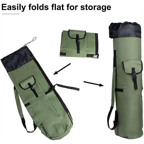 Fishing Bag Fishing Rod Bag Reel Case Carrier Holder Fishing Pole Storage AU