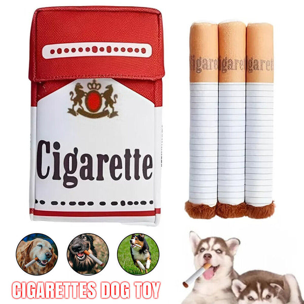 Giggles Interactive Cigarettes Dog Toy Teething Toys Funny Squeaky Cigars Plush