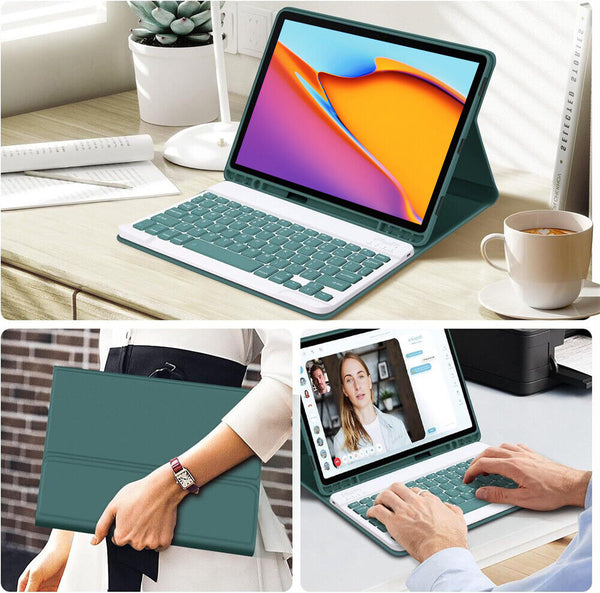 Portable Keyboard Mouse Smart Case Cover For Samsung Galaxy Tab S9 FE