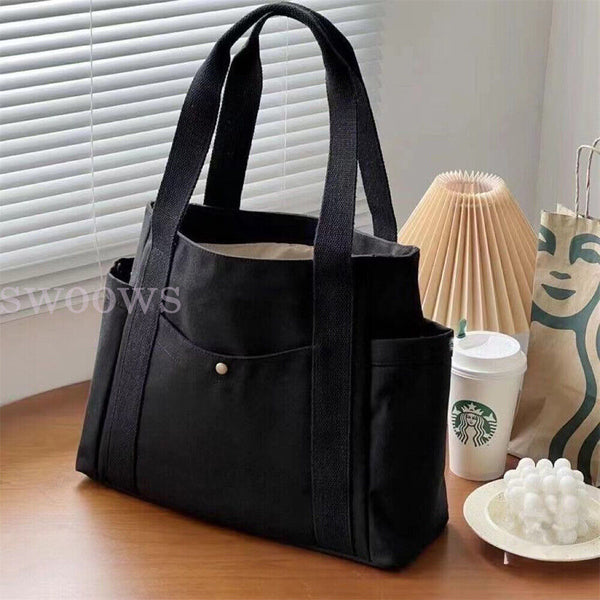 Women Canvas Tote Bag Travel Casual Handbag Shoulder Bag Large Shopping Bags