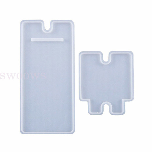 2x Silicone Mobile Phone Stand Mould Holder Casting Mold Resin Epoxy Craft DIY