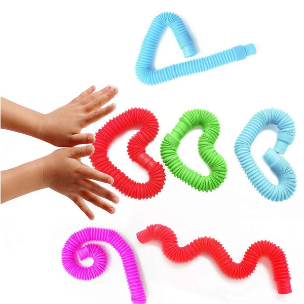 1/12Pcs New Fidget Pop Tube Toys For Kids and Adults, Pipe Sensory Tools Relief