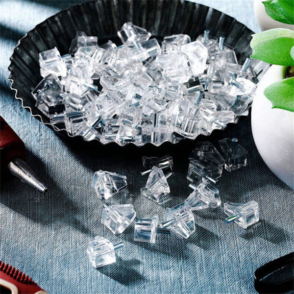 20/50/100/150Pcs 3mm Shelf Pins Clear Support Pegs Cabinet Shelf Pegs Clips AU