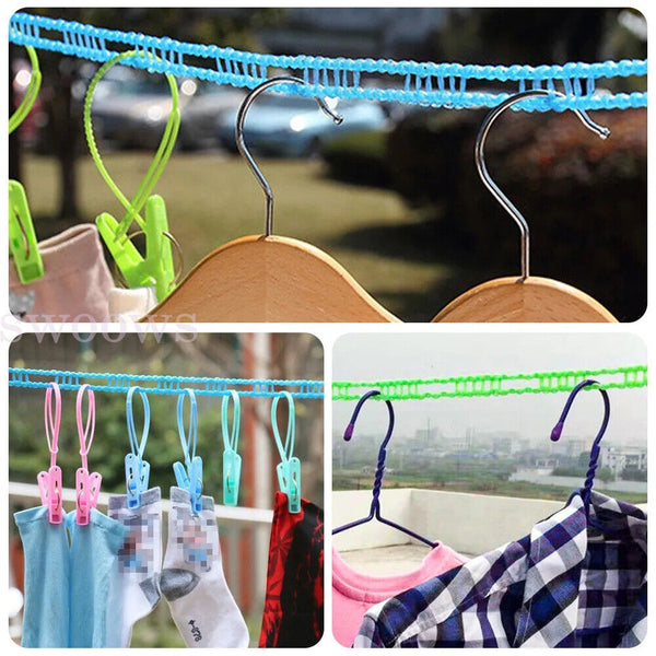 3/10m Windproof Clothesline Indoor/Outdoor Clothes Portable Travel line