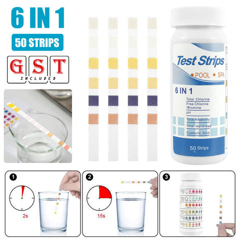 50/100Pcs Test Strips Pool Chlorine Chlorine Alkalinity Water Hardness PH Paper