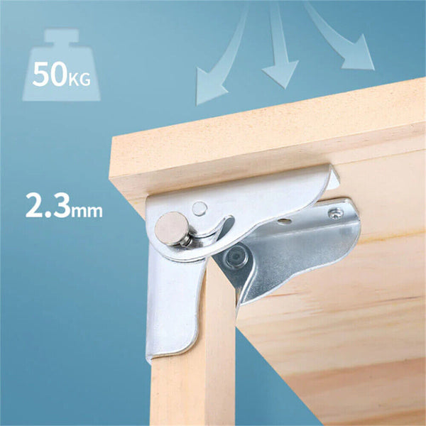 2/4pcs 90 Degree Self-Locking Folding Hinge Sofa Bed Lift Support Cabinet Hinges