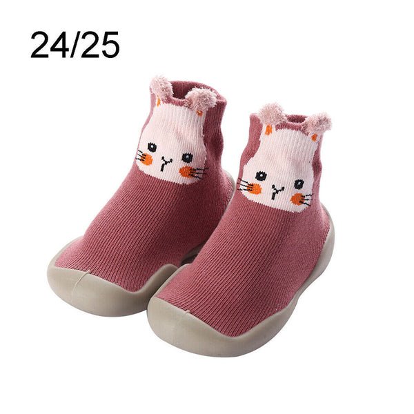 Kids Baby Girl Boys Toddler Anti-slip Soft Slippers Socks Cotton  Slippers Shoes