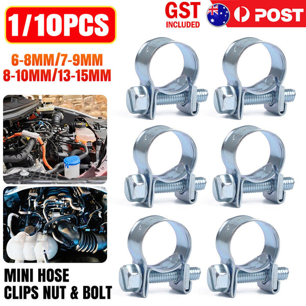 Mini Hose Clip Nut & Bolt Fuel-Line Clamp Petrol Pipe Diesel Air Small Clamp