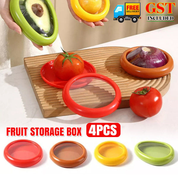 4PCS Fruit Storage Box, Reusable Vegetable Storage Container for Fridge AU STOCK