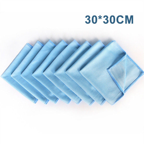 UP20x Microfibre Glass Cleaning Cloth Car Towel Window Dish Washing 30x30cm