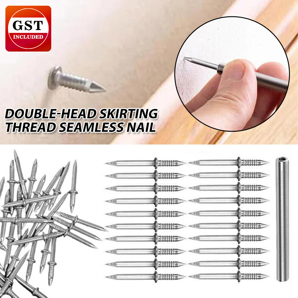 50/200Pcs Double-Head Skirting Thread Seamless Nail Double-Headed Nails No Trace