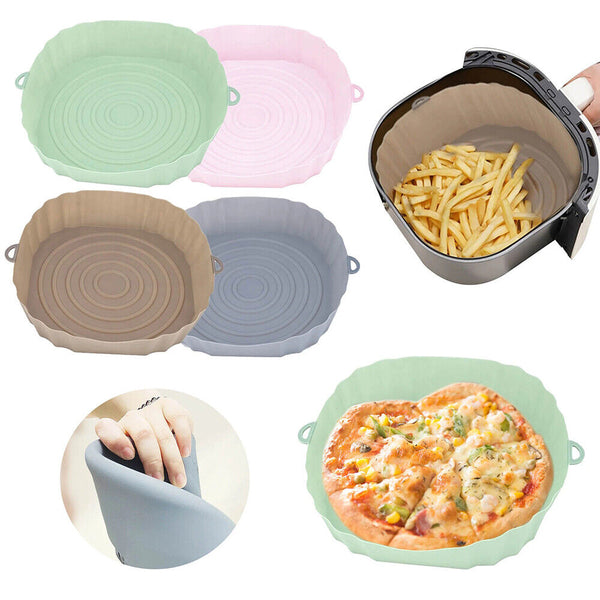 S/M/L Silicone Pot Basket Liner Non-Stick Reusable Baking Tray For Air Fryer