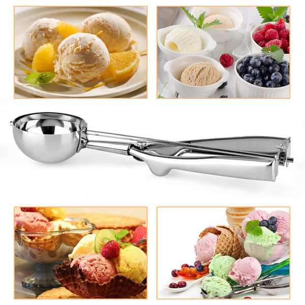 Ice Cream Scoop Stainless Steel Cookie Mash Muffin Spoon IceCream 4/ 5/ 6cm AUS