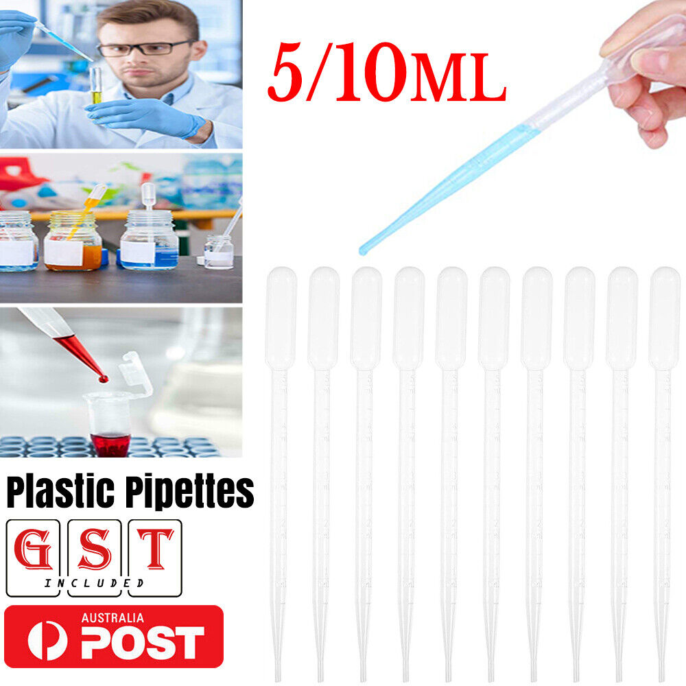 50/100PCS 5/10ML Plastic Clear Eye Oil Dropper Transparent Graduat PipetteS