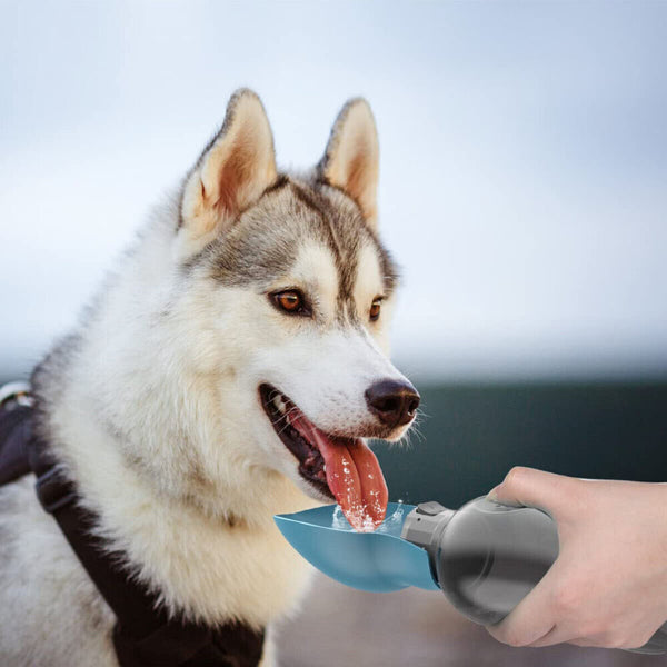 800ml Portable Dog Water Bottle Pet Outdoor Travel Hiking Walking Drinking Bowl