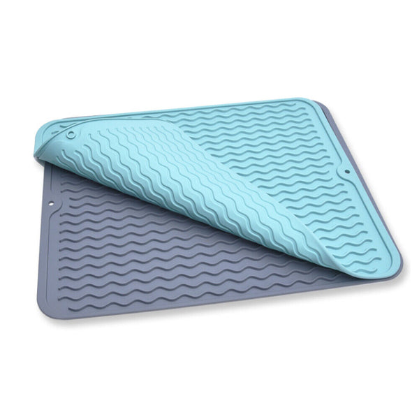 Silicone Sink Drying Mat Heat Resistant Kitchen Rectangle Non Slip Board Pad AU