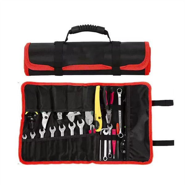 22 Pocket Tool Roll Fold Spanner Canvas Case Wrench Storage Bag Multifunctional