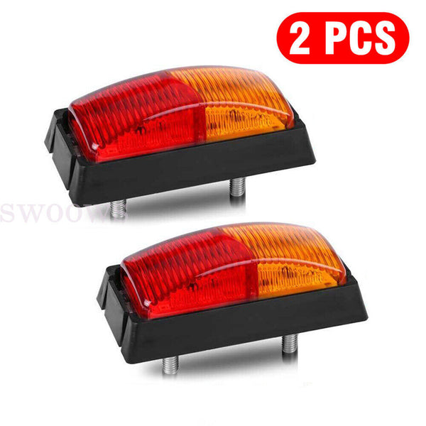 Red Amber LED Clearance Lights Side Marker Lamp Trailer Truck Caravan Multi Volt