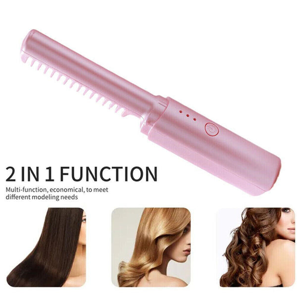 UP3x Portable Mini Titanium Cordless Hair Straightener USB Rechargeable Styling