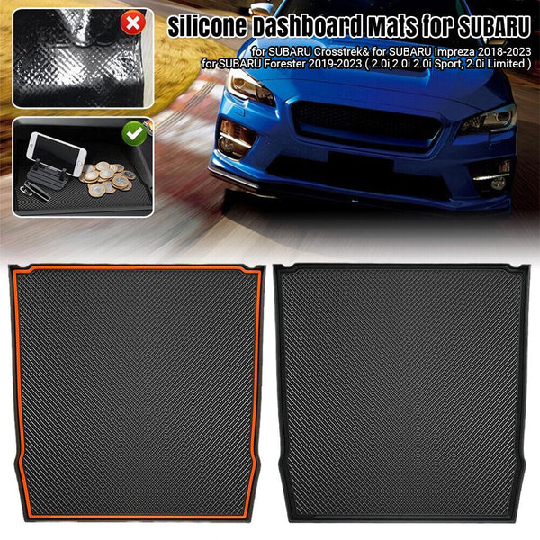 Silicone Dashboard Mats for SUBARU Forester Crosstrek Impreza 2019-2023, FAST