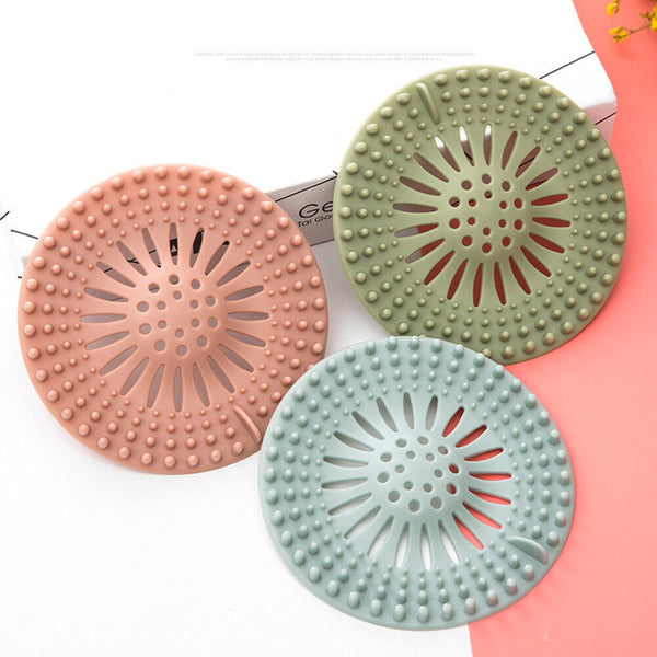 Silicone Drain Cover Sink Catcher Hair Stopper Plug Bathroom Floor Shower Cover