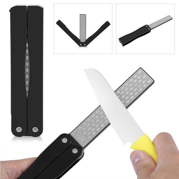 Folding Diamond Sharpener Knife Sharpening Stone for Kitchen Garden Outdoor