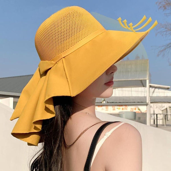 Women Sunscreen Hat Outdoor Sun Hat Wide Brim Fisherman Hat Beach UV Protection