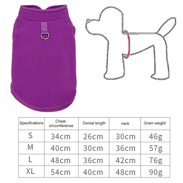 Pet Dog Warm Coat Fleece Jacket Jumper Sweater Winter Clothes Puppy Vest Outfits