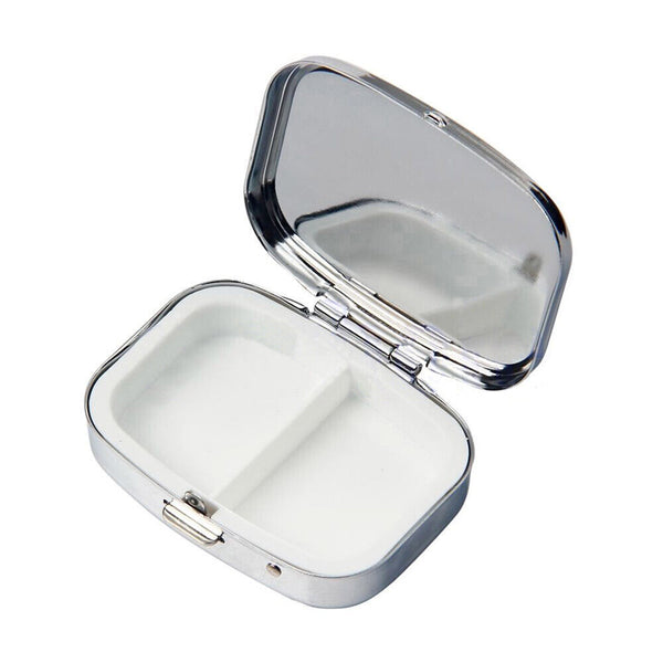 1-4 X Pill Containers Tablet Holder Medicine Metal Case Container Pocket Box