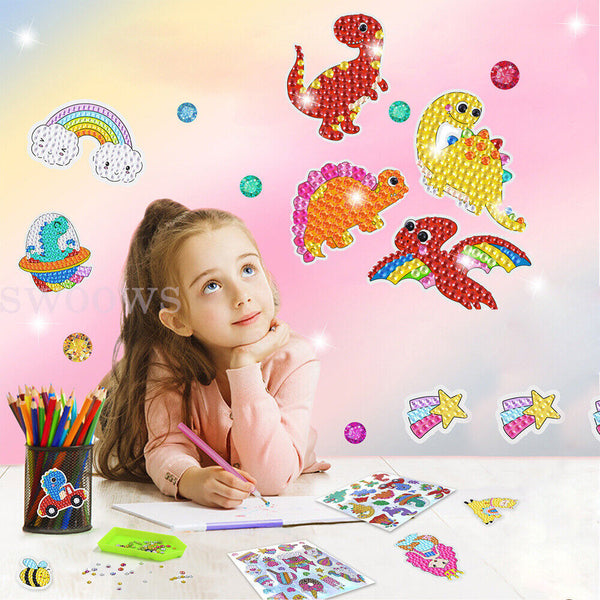 Kids Diamond Drawing Tool Kit DIY Art Craft Diamond Sticker Cartoon Drawing Tool