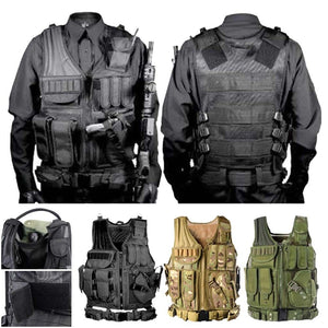 Tactical Vest Airsoft Military Hunting Molle Combat Assault Paintball Carrier AU