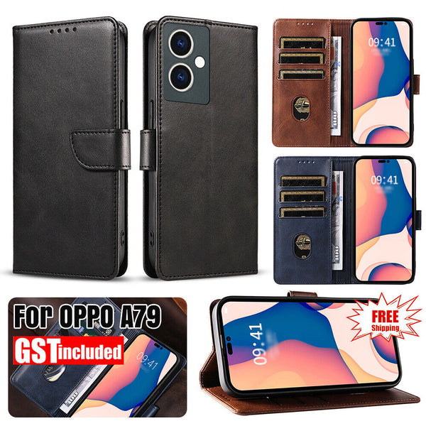 Flip Case Cover For OPPO A79 5G Wallet Leather Card Case Flip Cover Protector