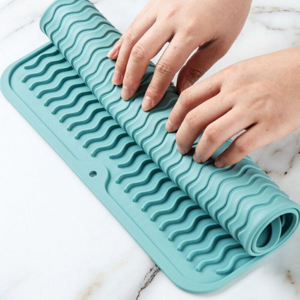 Silicone Sink Drying Mat Heat Resistant Kitchen Rectangle Non Slip Board Pad AU