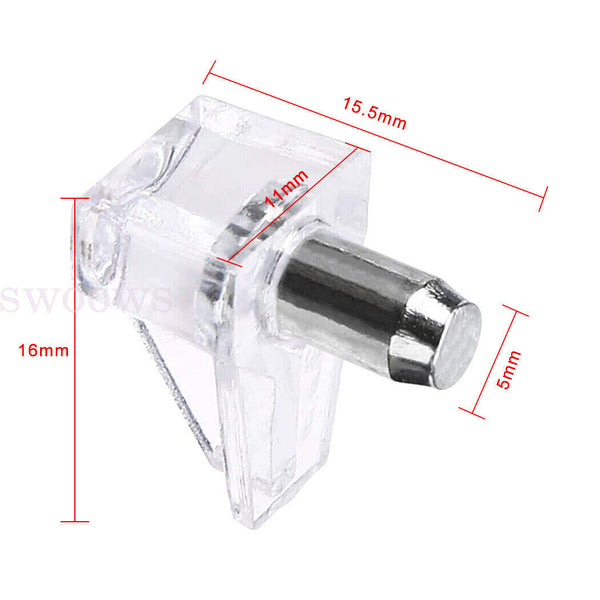 10/20/40/100Pcs 5mm Shelf Pins Clear Support Pegs Cabinet Shelf Pegs Clips AU