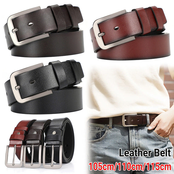 Leather Belts For Men's High Quality Buckle Jeans Casual 105 110 115 cm Belt