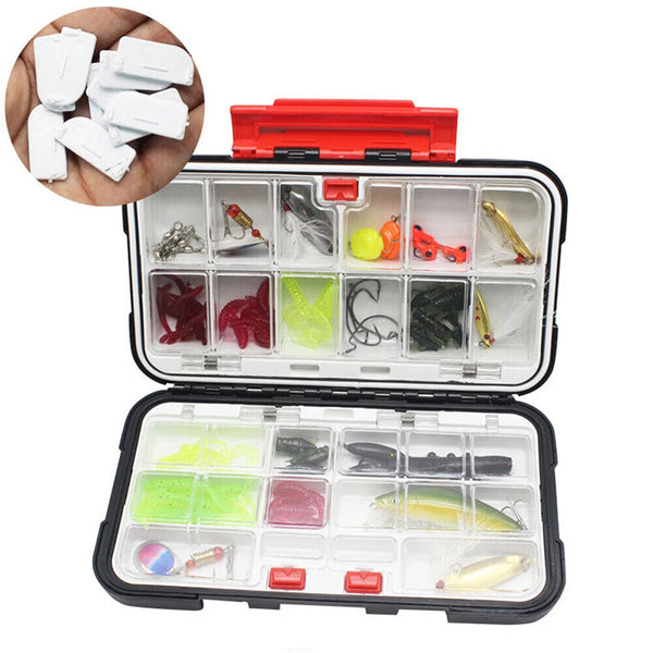 1/2/PC Large Fishing Tackle Box Double Side Bait Hooks Storage Box with Dividers