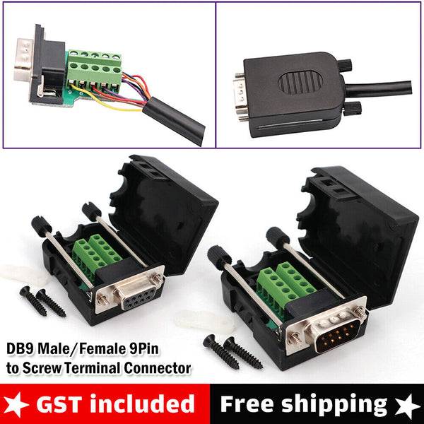 DB9 Male/Female 9Pin to Screw Terminal Connector Signal Module AU Stock