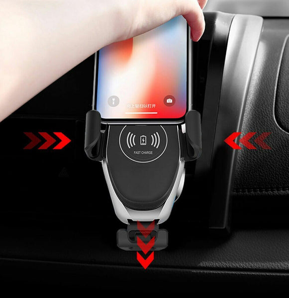 Wireless Fast Charging 10W Car Charger 2 in 1 Mount Holder For Mobile Phone