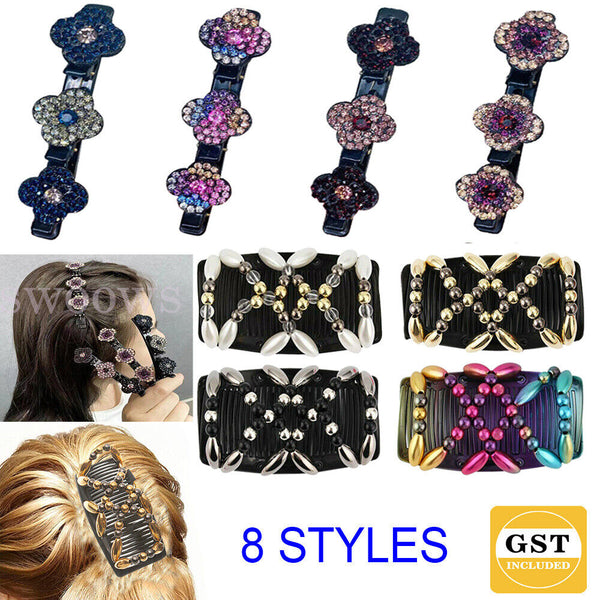 Layer Hair Clips Double Bangs Hairstyle Hairpins Styling Clip Twist Barrettes AU