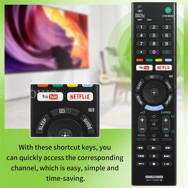 REMOTE CONTROL For SONY TV LCD LED NETFLIX Bravia 4k Ultra HD Smart AU