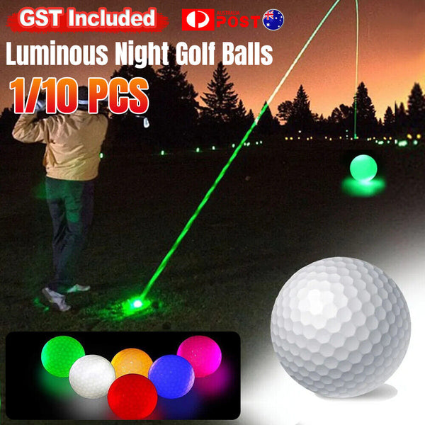 UP10 Luminous Night Golf Balls LED Light Up In The Dark Bright Reusable LongGlow