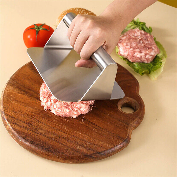 Burger Press Meat Smasher Hamburger Steak No-Rust for Griddle Accessory BBQ Home