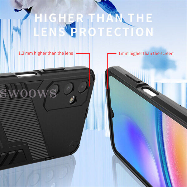 Shockproof Hybrid Armor Magnetic Stand Hard Dual Case For Samsung Galaxy A05s 4G