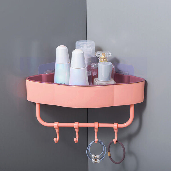 Caddy Rack Kitchen Corner Basket Wall Storage Shower Suction Shelf Bathroom NEW