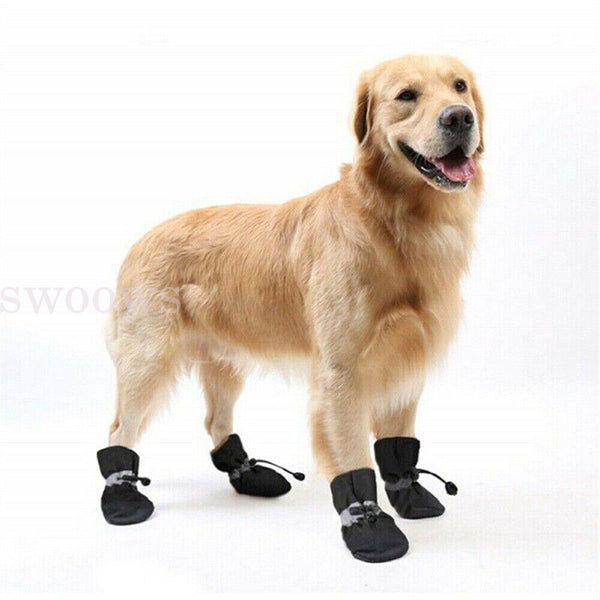 4Pcs/set No Slip Pet Dog Shoes Boots Dog Socks Soft Cotton Padded Waterproof