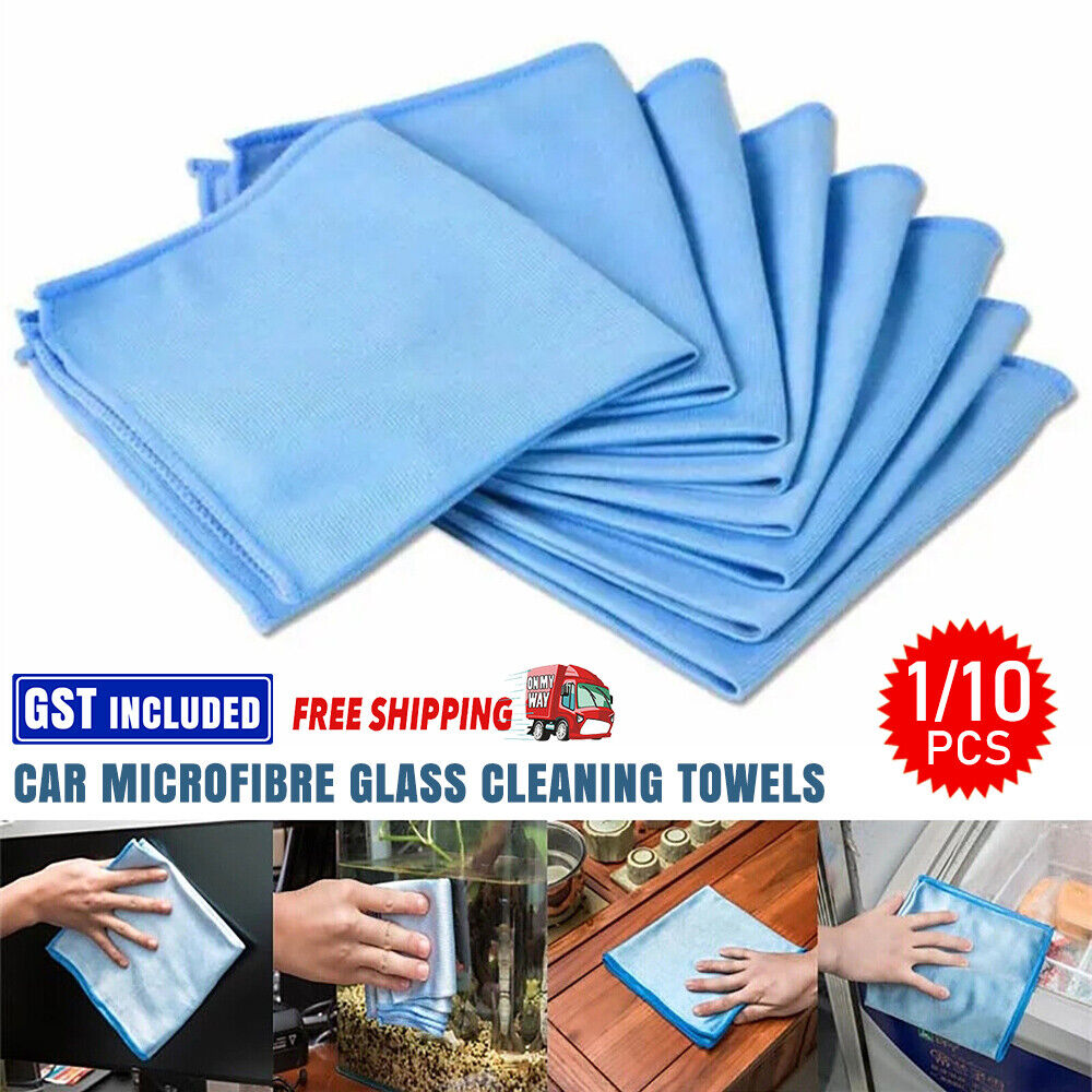 UP20x Microfibre Glass Cleaning Cloth Car Towel Window Dish Washing 30x30cm