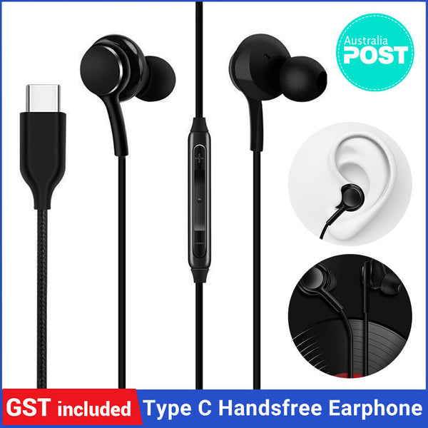 USB Type C Handsfree Earphone for Samsung Galaxy S20 S21a Note 20 Pixel 4 (JS08)