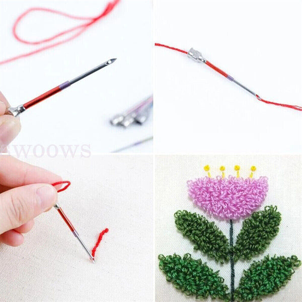 Pen Set Poking Stitching Punch Needle Kit Sewing Tools Embroidery DIY Crafts AU