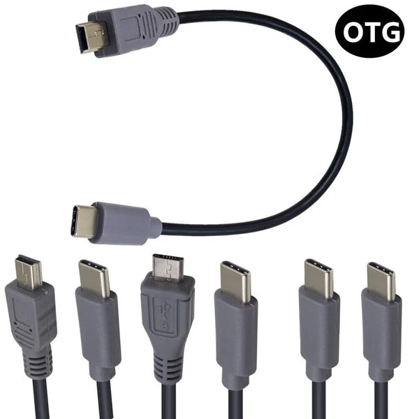 USB Type C to Micro/Mini USB HighSpeed Data Sync OTG Power Supply Charging Cable